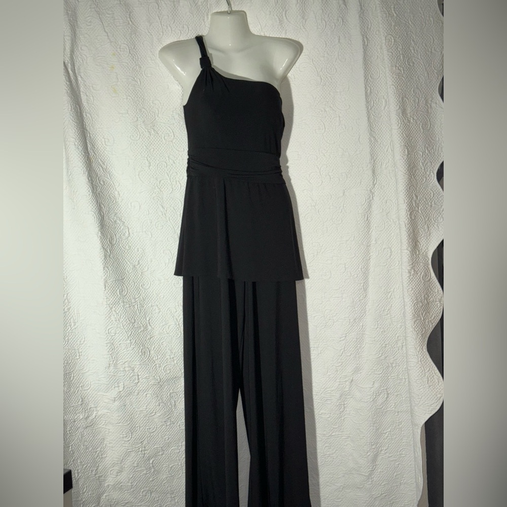 Metrostyle Black Jumpsuit one shoulder size 10